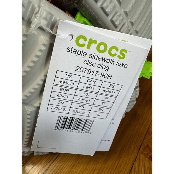 Mens 9 Crocs x Staple Classic Clog Sidewalk Lux Pigeon Feet Sandals 207917-90H - Picture 9 of 9